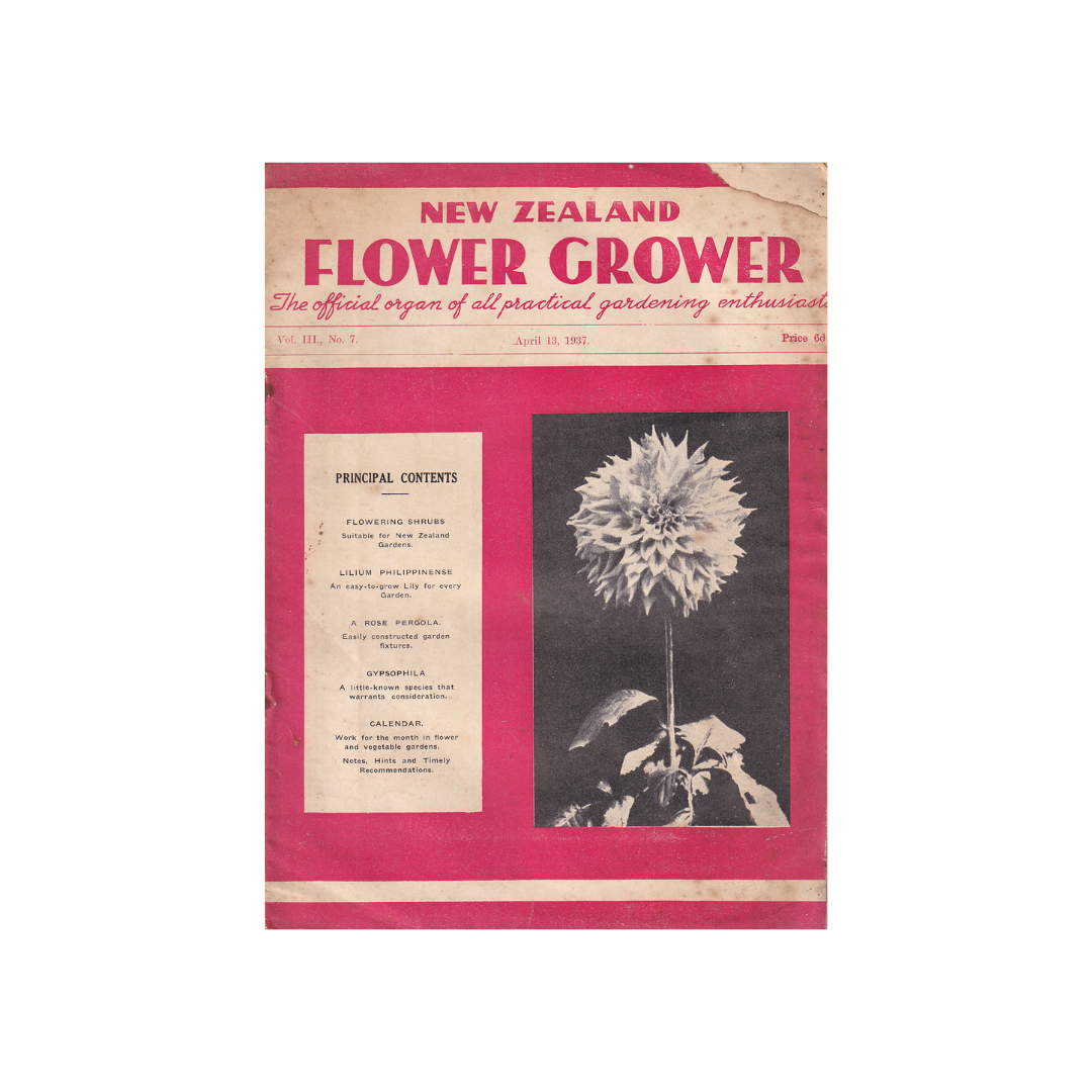 New Zealand Flower Grower Magazine, 1937.
